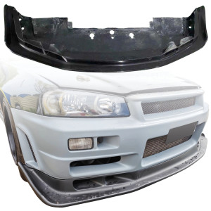 ModeloDrive FRP ASEL Front Lip w Undertray > Nissan Skyline (R34) GTR 1999-2004 - image 1