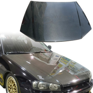 Carbon Fiber OER Hood > Nissan Skyline (R34) GTS 1999-2004 - image 1