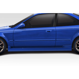 1996-2000 Honda Civic 2DR / HB Duraflex C Speed Side Skirts Rocker Panels - 2 Piece - image 1