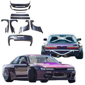 VSaero FRP TKYO v3 Wide Body Kit 10pc > Nissan Silvia (S13) 1989-1994 > 2dr Coupe - image 1