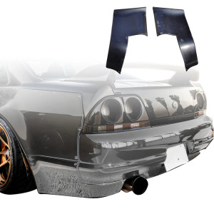VSaero FRP TKYO Wide Body Rear Add-ons 2pc for Nissan Skyline (R33) GTR 1995-1998 > 2dr Coupe - image 1
