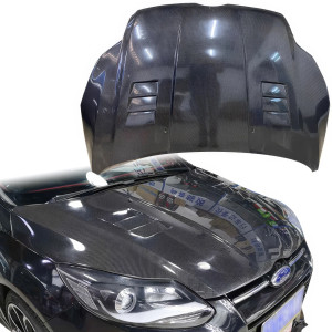 ModeloDrive Carbon Fiber KR Vented Hood > Ford Focus 2012-2014 - image 1 ModeloDrive Carbon Fiber KR Vented Hood > Ford Focus 2012-2014 - image 1
