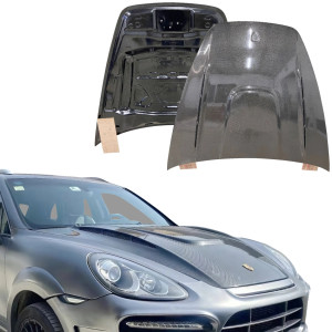 ModeloDrive Carbon Fiber HAMA Hood > Porsche Cayenne (958) 2011-2014 - image 1