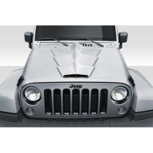 2007-2018 Jeep Wrangler JK Duraflex Tyrano Hood - 1 Piece - image 1