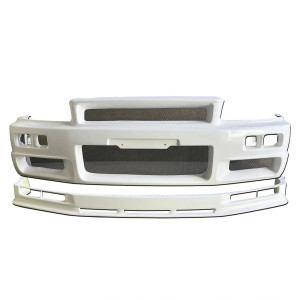 FRP NISM S-Tune Front Bumper Lip Combo > Nissan Skyline (R34) GTT 1999-2004 > 2dr Coupe - image 1