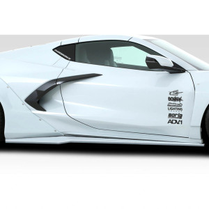 2020-2025 Chevrolet Corvette C8 Gran Veloce Side Skirt Splitters - 2 Piece - image 1