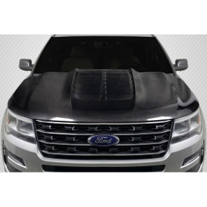 2016-2019 Ford Explorer Carbon Creations GT500 Look Hood - 1 Piece - image 1