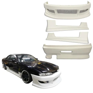 FRP WOR9 v2 Body Kit 4pc > Nissan 240SX (S14) 1997-1998 - image 1