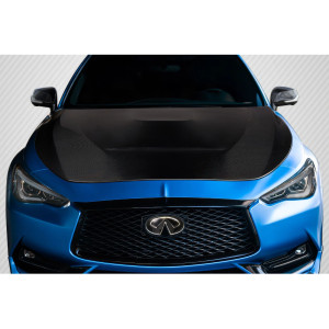 2017-2022 Infiniti Q60 Carbon Creations GTS Look Hood - 1 Piece - image 1