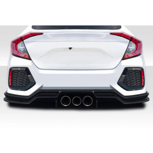 2016-2021 Honda Civic 4DR Broman Rear Lip Spoiler Air Dam - 3 Pieces - image 1