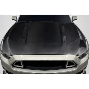 2015-2017 Ford Mustang Carbon Creations OEM Look Hood - 1 Piece - image 1