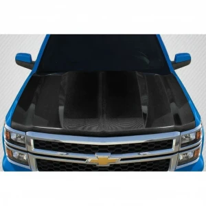 2014-2015 Chevrolet Silverado 2" Cowl Carbon Fiber Hood - image 1