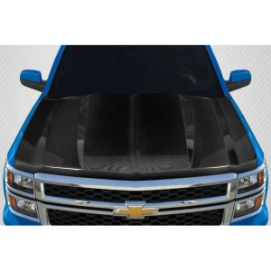 2014-2015 Chevrolet Silverado 2" Cowl Carbon Fiber Hood - image 1