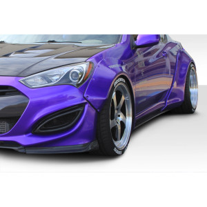 2010-2016 Hyundai Genesis Coupe 2DR Duraflex Circuit 75 MM Front Fender Flares - 2-piece - image 1