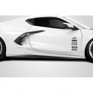 2020-2025 Chevrolet Corvette C8 Gran Veloce Wide Body Side Skirt Rocker Panel Splitters - 2 Pieces - image 1