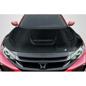2016-2021 Honda Civic Time Attack Carbon Fiber Hood - image 1