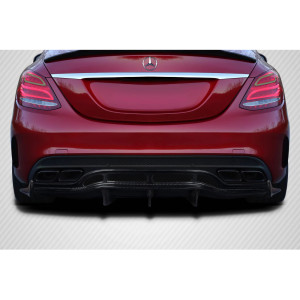 2015-2020 Mercedes C Class W205 Carbon Creations Weaver Sport Rear Diffuser - 3 Pieces - image 1