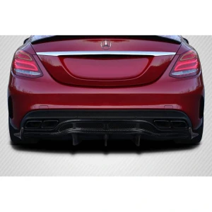 2015-2020 Mercedes C Class Weaver Carbon Fiber Rear Lip - image 1