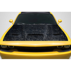 2008-2023 Dodge Challenger Carbon Creations AeroForge Dritech Hellcat Look Hood - 1 Piece - image 1