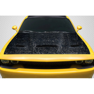 2008-2023 Dodge Challenger AeroForge Dritech Hellcat Look Hood - 1 Piece - image 1