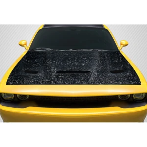 2008-2023 Dodge Challenger AeroForge Dritech Hellcat Look Hood - 1 Piece - image 1