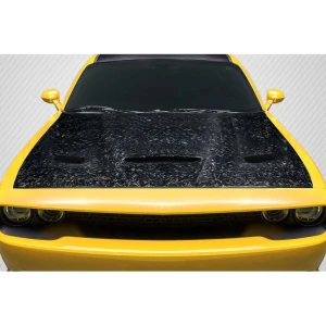 2008-2023 Dodge Challenger AeroForge Dritech Hellcat Look Hood - 1 Piece - image 1