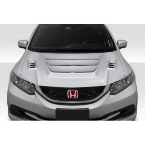 2012-2015 Honda Civic 4DR Duraflex Kina Hood - 1 Piece - image 1