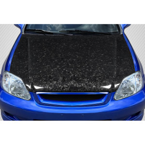 1999-2000 Honda Civic Carbon Creations AeroForge Dritech OEM Look Hood - 1 Piece - image 1