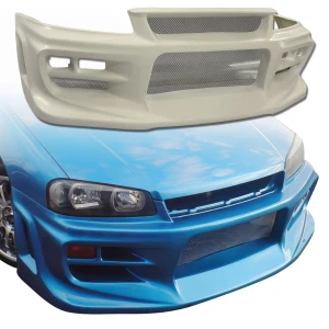 FRP JU Front Bumper > Nissan Skyline (R34) GTR 1999-2002 - image 1