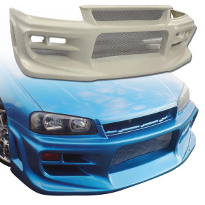 ModeloDrive FRP JU Front Bumper > Nissan Skyline (R34) GTR 1999-2004 - image 1