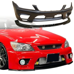 FRP TRDE Neo Type-A Front Bumper Splitter Combo > Lexus IS300 SXE10 2000-2005 - image 1