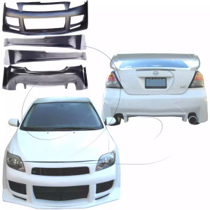 Scion TC 2005-2010 Premier Style 4 Piece Polyurethane Full Body Kit - image 1
