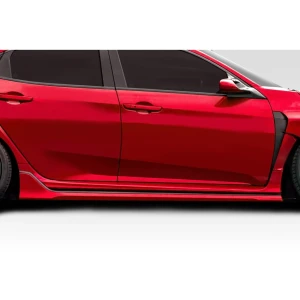 2017-2021 Honda Civic Type R Skywalker Side Skirt Rocker Panel Splitters - 4 Pieces ( Must be used with Skywalker Fenders 119347 ) - image 1