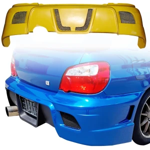 FRP GK Rear Bumper > Subaru Impreza WRX 2004-2007 > 4dr Sedan - image 1