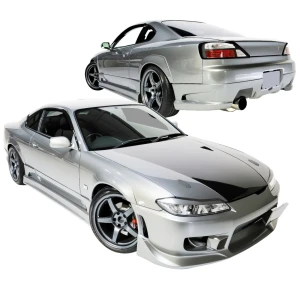 FRP CWE V2 Wide Body Kit w Flares 8pc > Nissan Silvia (S15) 1999-2002 - image 1
