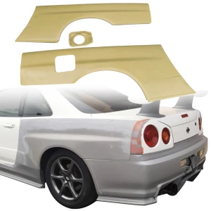 FRP GTR Conversion Fenders (rear) > Nissan Skyline (R34) GTT 1999-2004 > 2dr Coupe - image 1