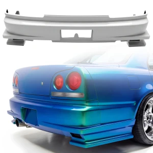 FRP URA GT Rear Bumper > Nissan Skyline (R34) GTT 1999-2004 > 4dr Sedan - image 1