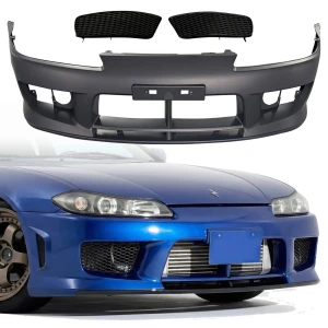 PP AERO Front Bumper w Grilles Combo > Nissan Silvia S15 1999-2002 - image 1