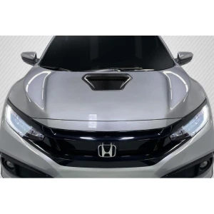 2017-2021 Honda Civic OEM Look Carbon Fiber Hood - image 1