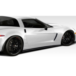 2005-2013 Chevrolet Corvette C6 Duraflex GT500 Side Skirt Splitters - 2 Piece - image 1