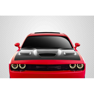 2008-2023 Dodge Challenger Carbon Creations Dritech Hellcat Look Hood - 1 Piece - image 1