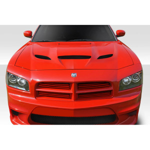 2006-2010 Dodge Charger Duraflex Hellcat Look Hood - 1 Piece - image 1