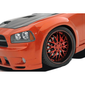 2006-2010 Dodge Charger Polyurethane Luxe Wide Body Front Fender Flares - 2 Piece - image 1