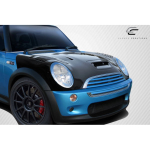 2002-2006 Mini Cooper / Cooper S R50 R53 2005-2008 Cooper convertible R52 DriTech Racer Hood - 1 Piece - image 1