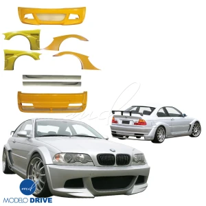 FRP LDES Wide Body Kit 8pc > BMW 3-Series (E46) 1999-2005 > 2dr - image 1