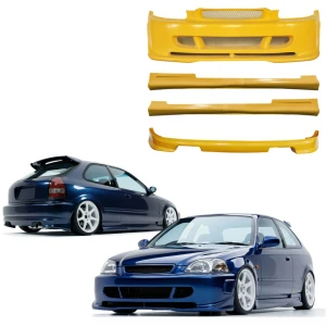 FRP ZEA Body Kit 4pc > Honda Civic (EK9) 1996-1998 > 3-Door Hatch - image 1