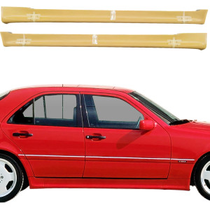 FRP AMGe Side Skirts > Mercedes-Benz C-Class (W202) 1994-2000 > 4-Door Sedan - image 1