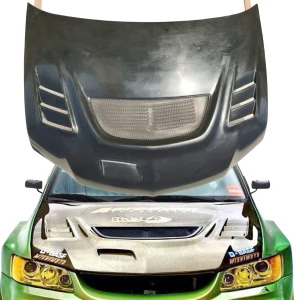 FRP GIAL Vented Hood > Mitsubishi Evolution EVO8 EVO9 2003-2006 - image 1