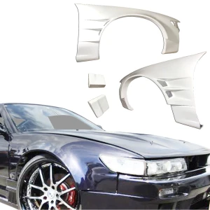 FRP ORI t4 75mm Wide Body Fenders (front) 4pc > Nissan Silvia (S13) 1989-1994> 2/3dr - image 1