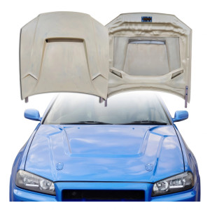 FRP TSEC Hood > Nissan Skyline (R34) GTR 1999-2002 - image 1